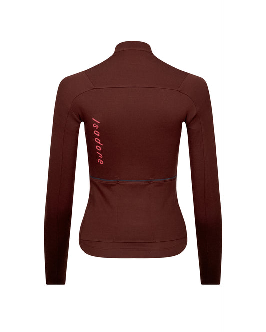 Isadore Women's Debut Merino Long Sleeve Jersey – Bitter Chocolate (2)